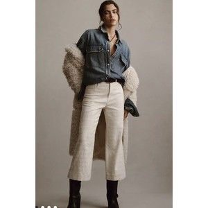 Anthropologie The Skipper High-Rise Crop Wide-Leg Jeans by‎ Pilcro Size 32 $168